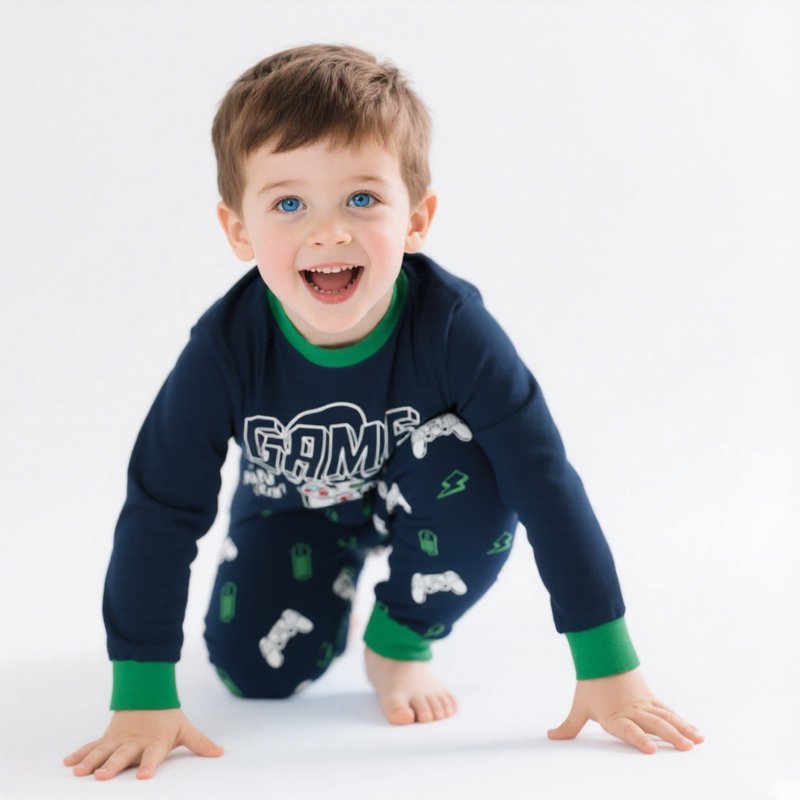 DDSOL Boy Pajamas Long Sleeves Graphic Pjs Cotton Sleepwear 2-Piece Size 6