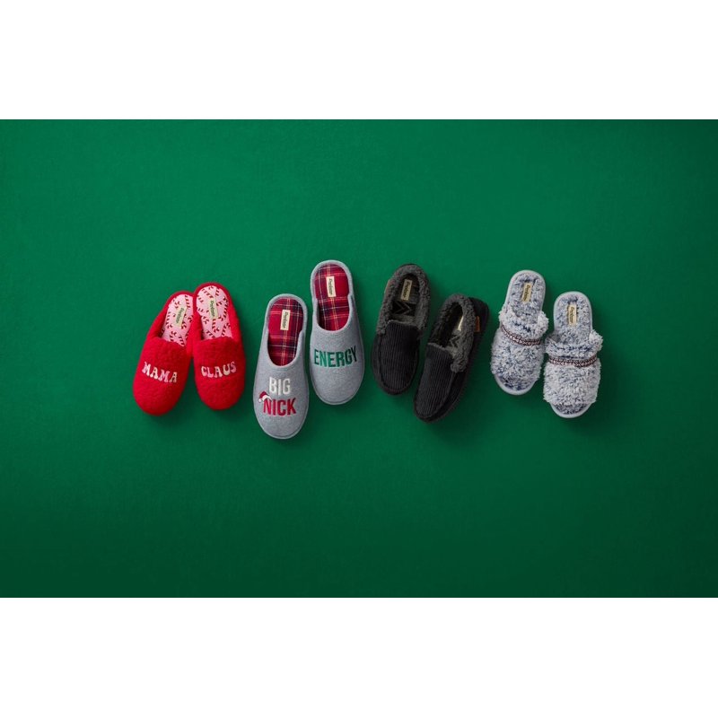 Dearfoams Cozy Comfort Women's Mama Claus Scuff Slippers
