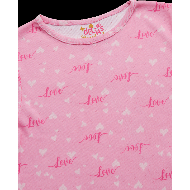 DELiA*s Girls' Pajamas - 2 Piece Snug Fit Pointelle Floral Bow Pajamas Set For Girls (Sizes: 4-16)