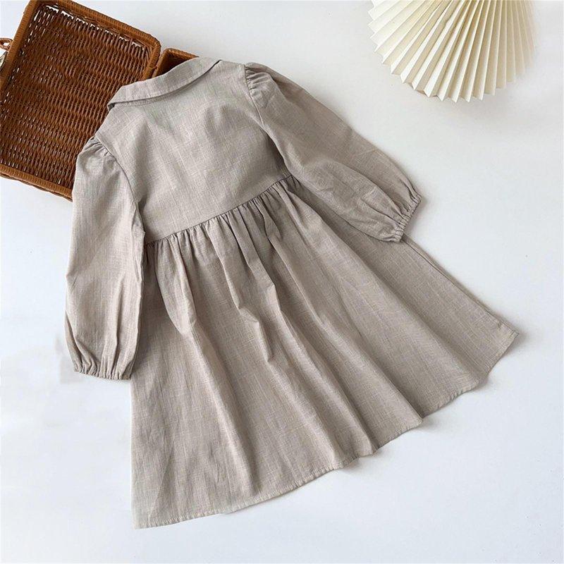 Delliss Toddler Girl Dress Long Sleeve Casual Fall Winter Floral Dresses Casual Peter Pan Collar Dresses
