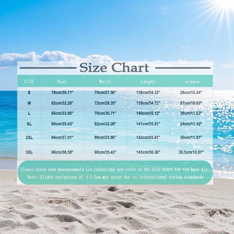 Delliss Women's Summer Elegant Elbow-Length Sleeve Split Print Dress Ankle Length Trendy Casual Long Maxi Dress