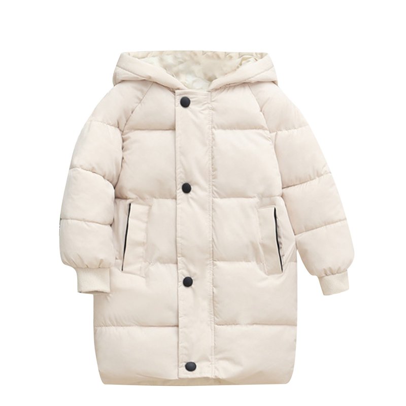 Dezsed Kids Winter Latest Thicken Hooded Jacket Clearance Children Warm Quilted Coat Casual Outdoor Cool Cute for Boys Girls Fall Winter Beige 7-8 Years on Clearance