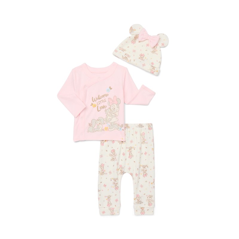 Disney Baby Wishes + Dreams Minnie Mouse Baby Girls Take Me Home Set 3-Piece Sizes Preemie-9M