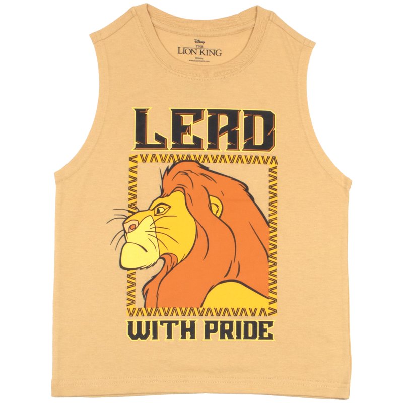 Disney Lion King Boys Sleeveless Shirt And Shorts Set 2-Piece Casual Outfit Shorts Set For Kids (Size 4-10)