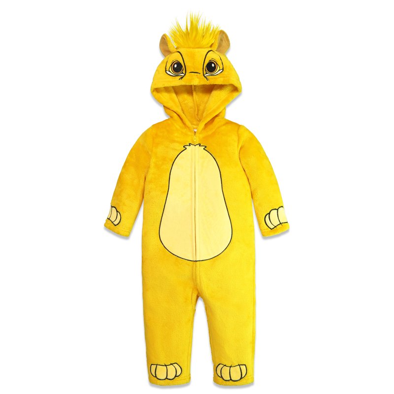 Disney Lion King Simba Toddler Boys Zip Up Cosplay Coverall Newborn to Big Kid
