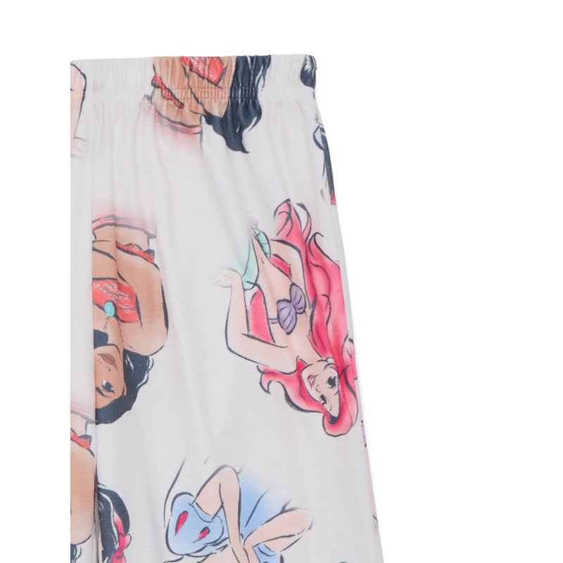 Disney Princess Girls Long Sleeve Top And Pants Pajama Set 2-Piece Sizes 4-12