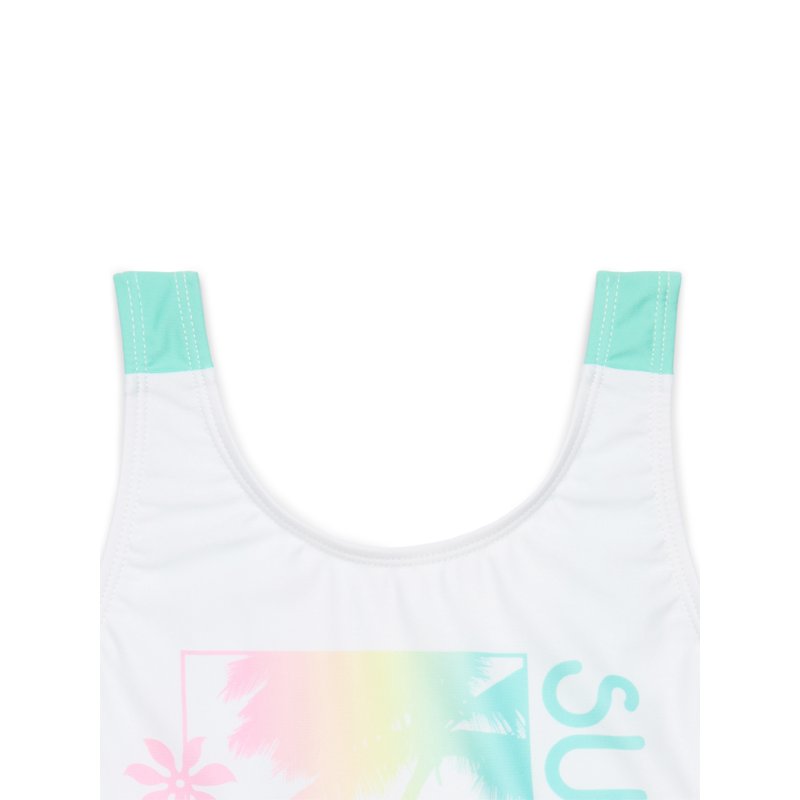 Disney Stitch Girls One-Piece Swimsuit With UPF 50+ Sizes 4-12