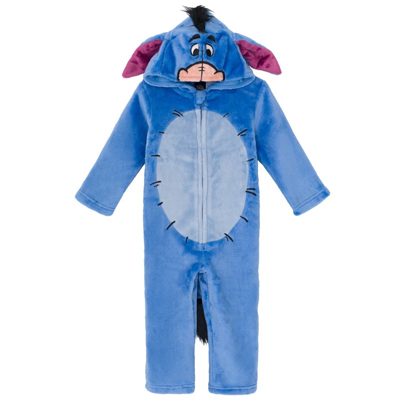 Disney Winnie the Pooh Eeyore Toddler Boys Zip Up Cosplay Coverall Tail Newborn to Big Kid