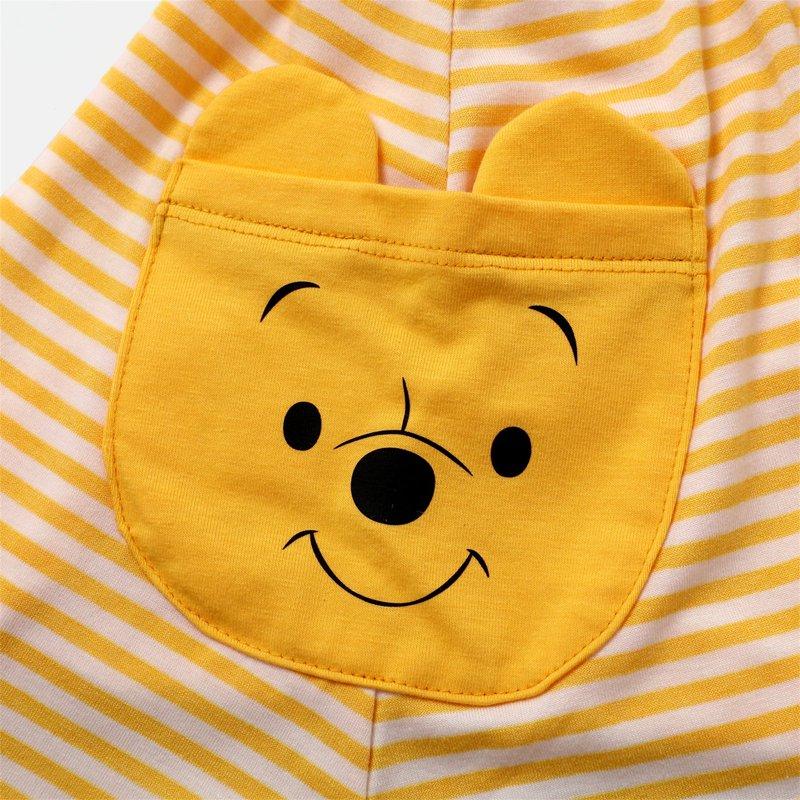 Disney Winnie The Pooh Toddler Girls Outfits Set Stripe T-Shirt Dress With Pocket And Legging Pant Set Sizes 6M-5T