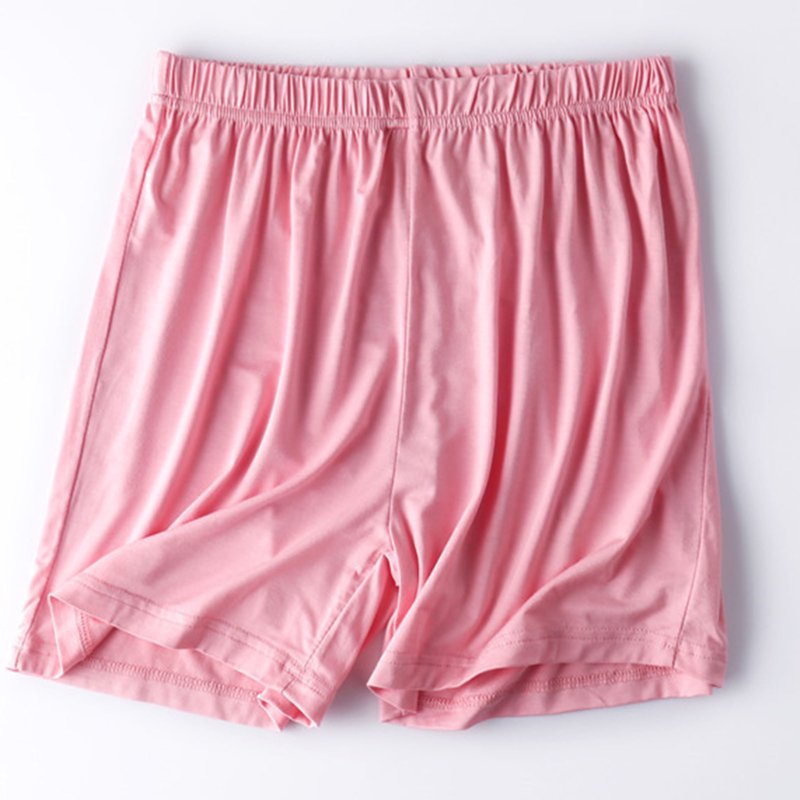Diufon Cotton Shorts For Women Elastic Waist Lounge Shorts Summer Solid Color Homewear Shorts