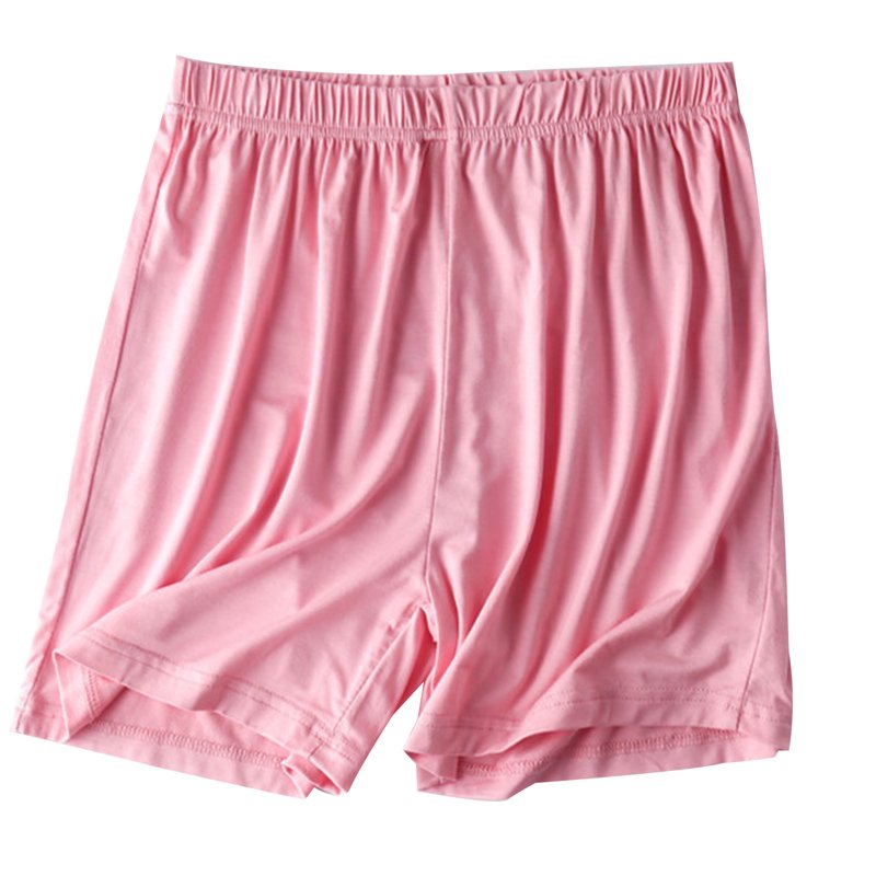 Diufon Cotton Shorts for Women Elastic Waist Lounge Shorts Summer Solid Color Homewear Shorts