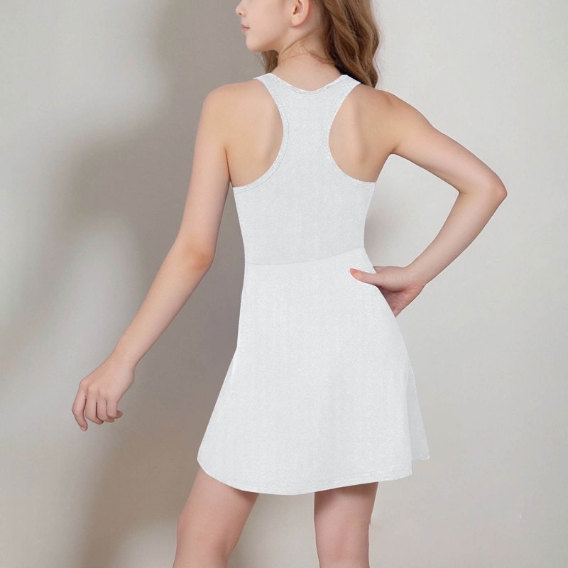 Diufon Girls Tennis Dress Kids Sleeveless Racerback Golf Dress Summer Casual School A-Line Sports Dresses