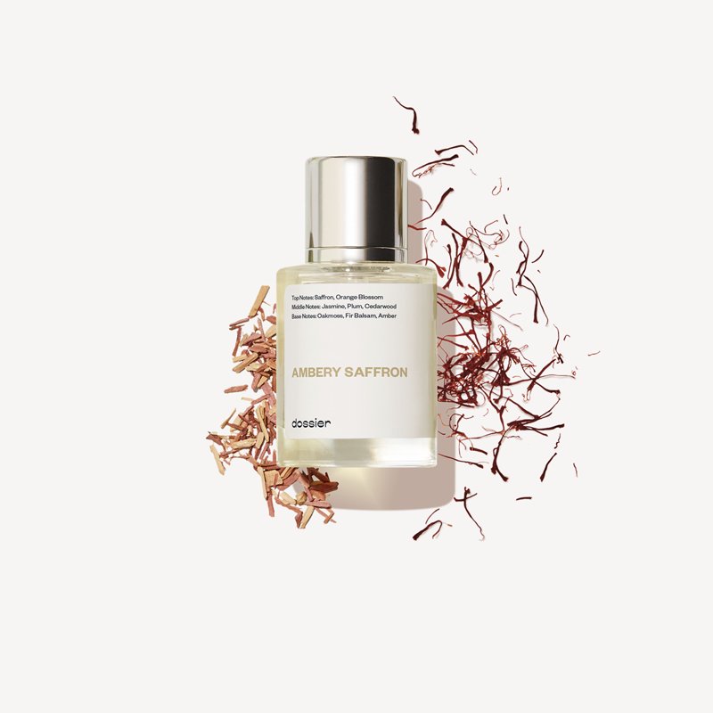 Dossier Ambery Saffron Eau De Parfum Inspired By MFK's Baccarat Rouge 540 Unisex Perfume 1.7 Oz