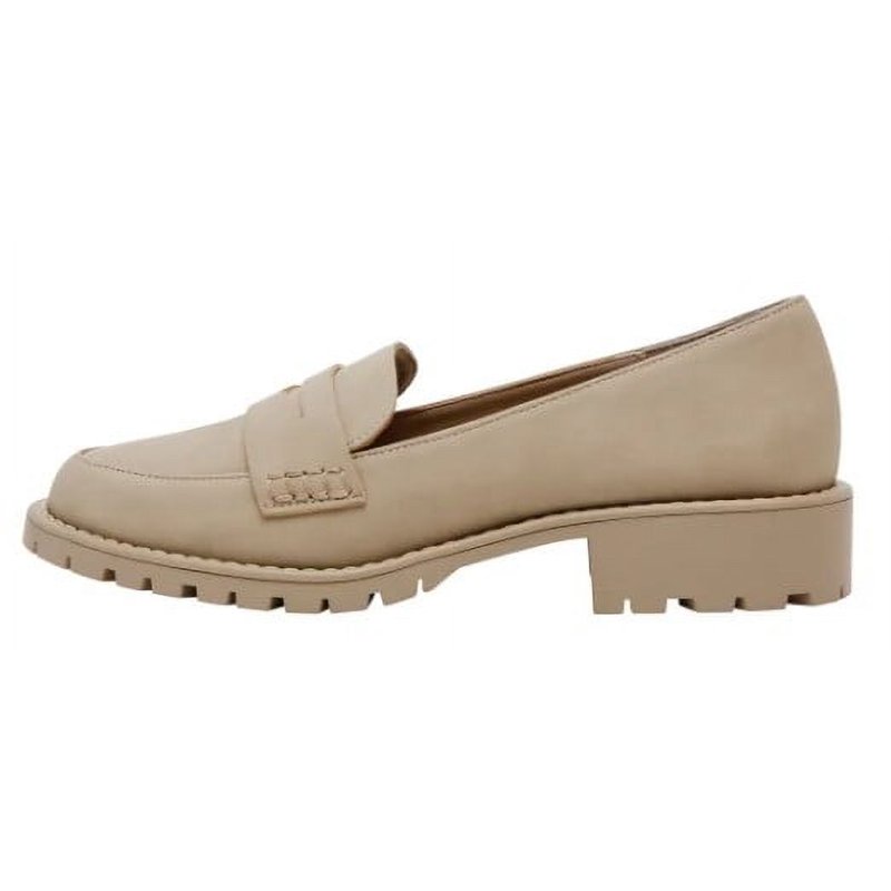 DV Dolce Vita Loafers - Lug Casual & Dress Shoes Medium Low Heel Block Closed Toe Beige Size 9