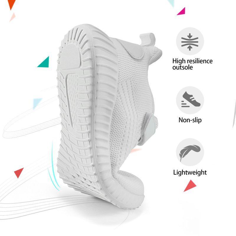 Ecetana Kids Sneakers Lightweight Breathable Mesh Sports Running Shoes For Boys Girls