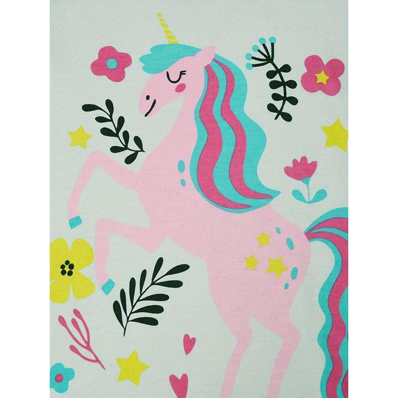 ENFLASH 2-Piece Long Sleeve Pajamas Christmas Sleepwear Unicorn Pjs Cotton For Baby Toddler Little Girls 2-9 Years