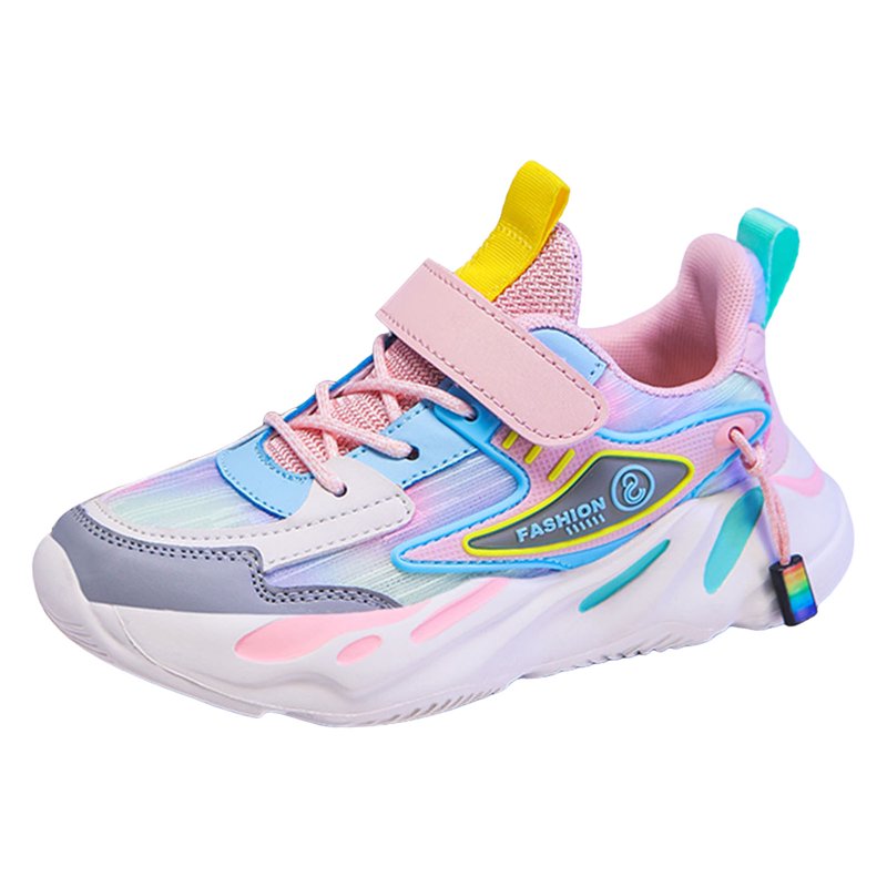 Entyinea Kids Boys Girl Lightweight Running Shoes Breathable Athletic Slip On Casual Walking Sneakers Shoes Pink for Size 13