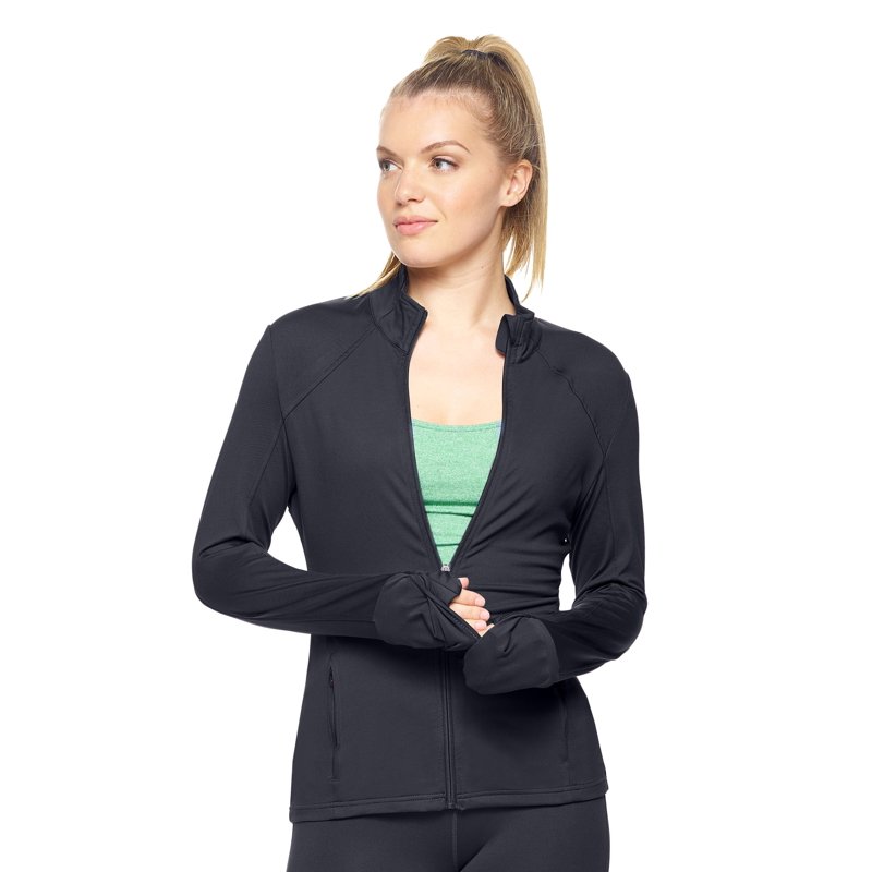 Expert Brand Women's Airstretch Full Zip Training Jacket Black Medium