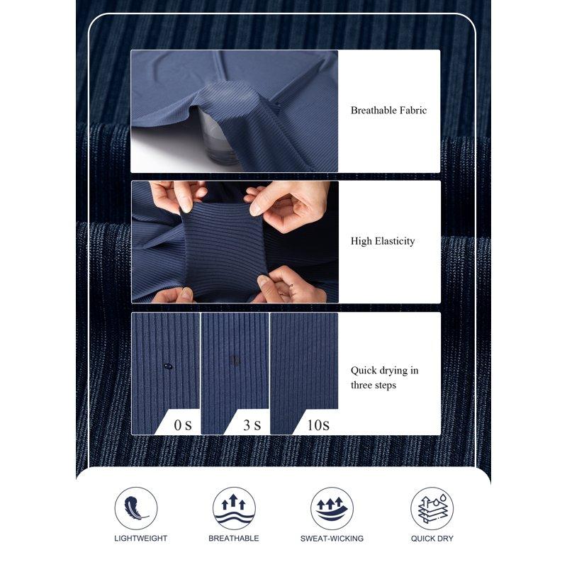 Eytino Womens Bathing Suits One Piece Ribbed Tummy Control High Cut One Piece Swimsuits Sexy V Neck Criss Cross Monikini Blue M