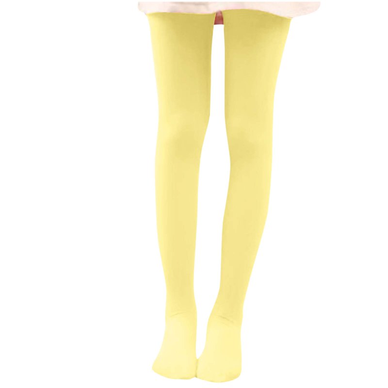FAIWAD Toddler Girls Opaque Pantyhose Solid Color Ballet Footed Tights Stretch High Waisted Dance Socks Baselayer Leggings