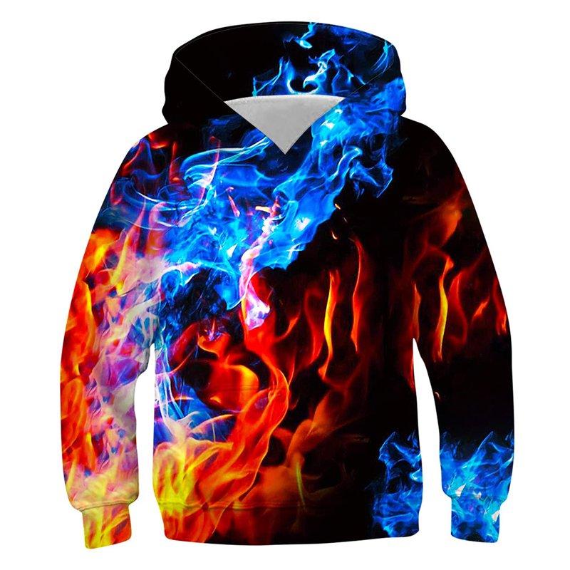 Fancifize Boys Hoodies for Kids 3D Graphic Printed Hooded Sweatshirt Pullover Hoody Casual Long Sleeve Sweatshirt with Pockets 4-14 Years
