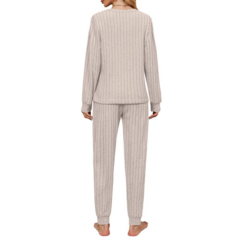 Fantaslook Two Piece Sets For Women Lounge Sets Casual Long Sleeve Tops And Long Pants Vacation Travel Fall Outfits Pajama Sets