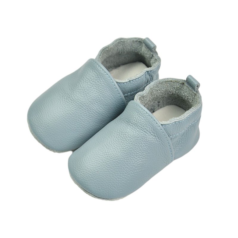 FAOWME Crawling Shoes Baby First Walking Shoes Girls Boys Slippers Crawling Shoes Baby Shoes Soft Leather With Suede Soles Leather Shoes Toddler 0 2 Years Light Blue 18-24 Months