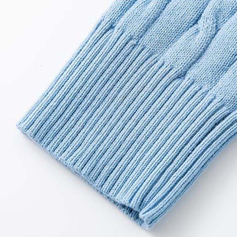 Favoffer Fall/Winter Unisex Kids Solid Cable-Knit Sweater & Crewneck Pullover - Casual Play Lounge Outdoor 3-8Y