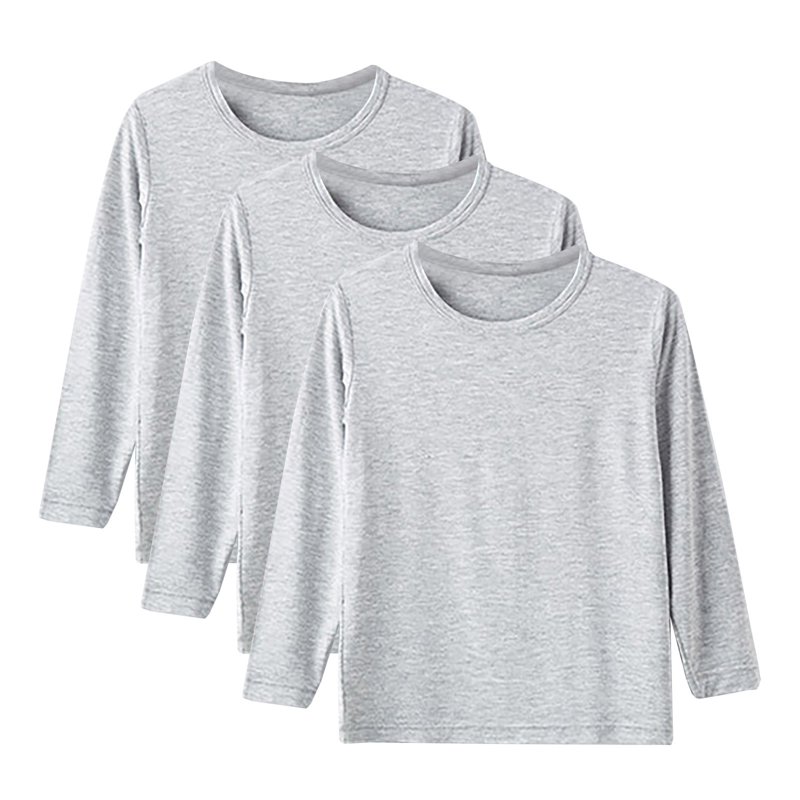 Favoffer Kids Modal 3-Pack Crewneck Undershirts Home Travel Daily 1-15Y Boys Girls