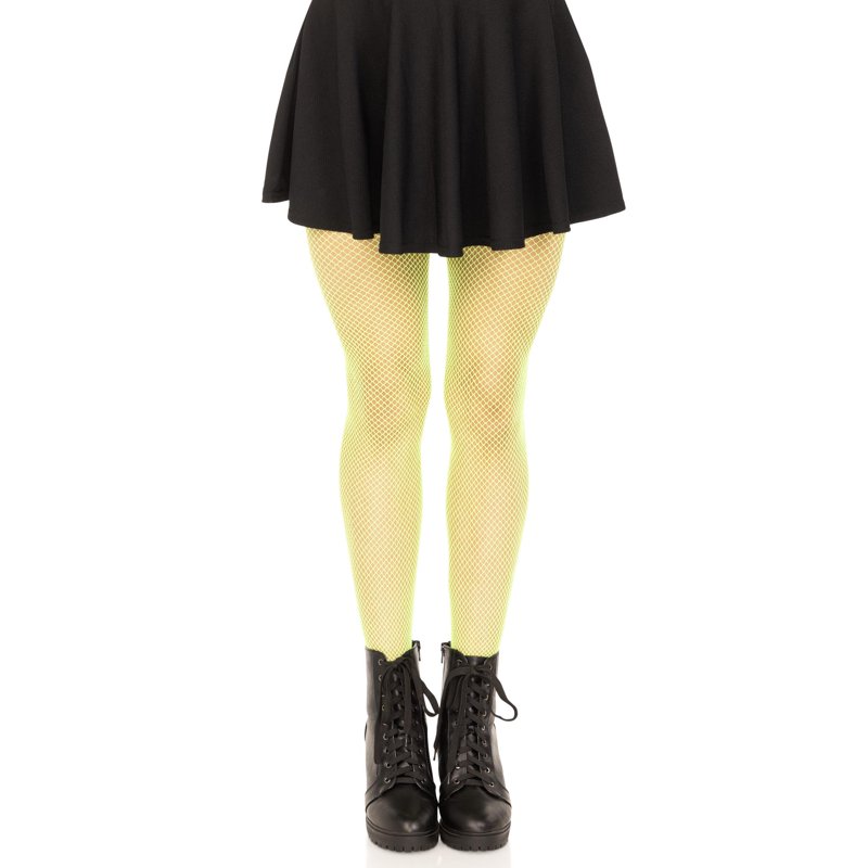 Fishnet Tights Neon Green Halloween Accessory for Adults Womens Size S-XL by Way to Celebrate