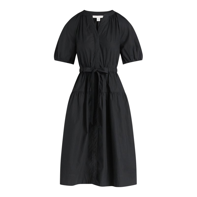 Free Assembly Women's And Women's Plus Cotton Midi Dress With Puff Sleeves Sizes XS-4X