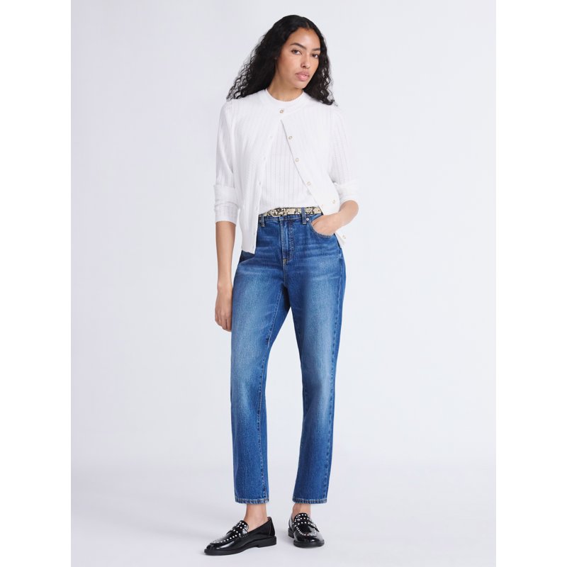 Free Assembly Women's And Women's Plus Cozy Yarn Welt Pocket Cable Cardigan Sweater Midweight Sizes XS-4X