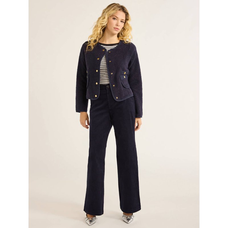 Free Assembly Women's And Women's Plus Faux Shearling Jacket With Patch Pockets Sizes XS-4X