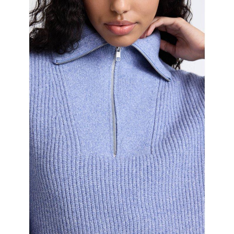 Free Assembly Women's And Women's Plus Half Zip Sweater With Long Sleeves Midweight Sizes XS-4X