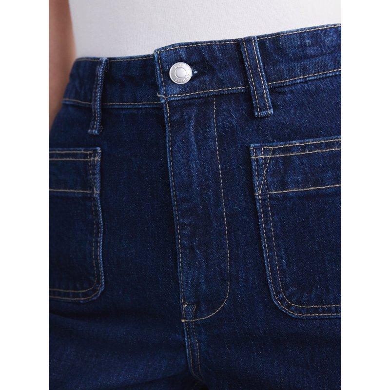Free Assembly Women's And Women's Plus Wide Leg Jeans With Patch Pockets 30" 32" And 34" Inseams Sizes 0-26 Plus