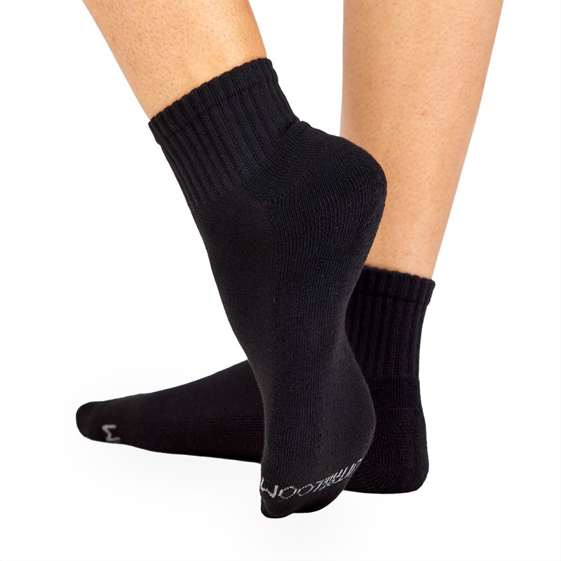 Fruit Of The Loom All Day Comfort Ankle Socks For Women Black Sizes 4-10 (6-Pack)