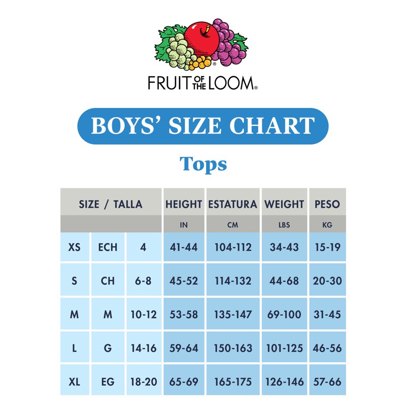 Fruit Of The Loom Boys' White Crew Undershirts 5 Pack