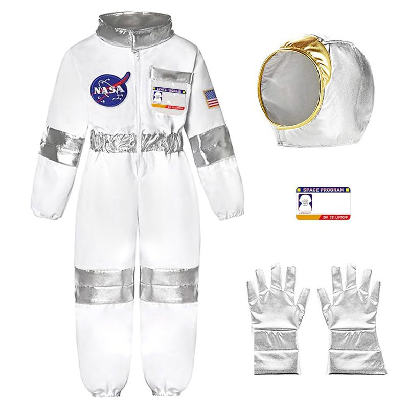 Fshinging Boys Pullover Hoodie and Pants Outfit Set Spaceman Astronaut Gloves Holiday Party Cosmonaut Performance Jogger Pants Set Size 6-7 Years