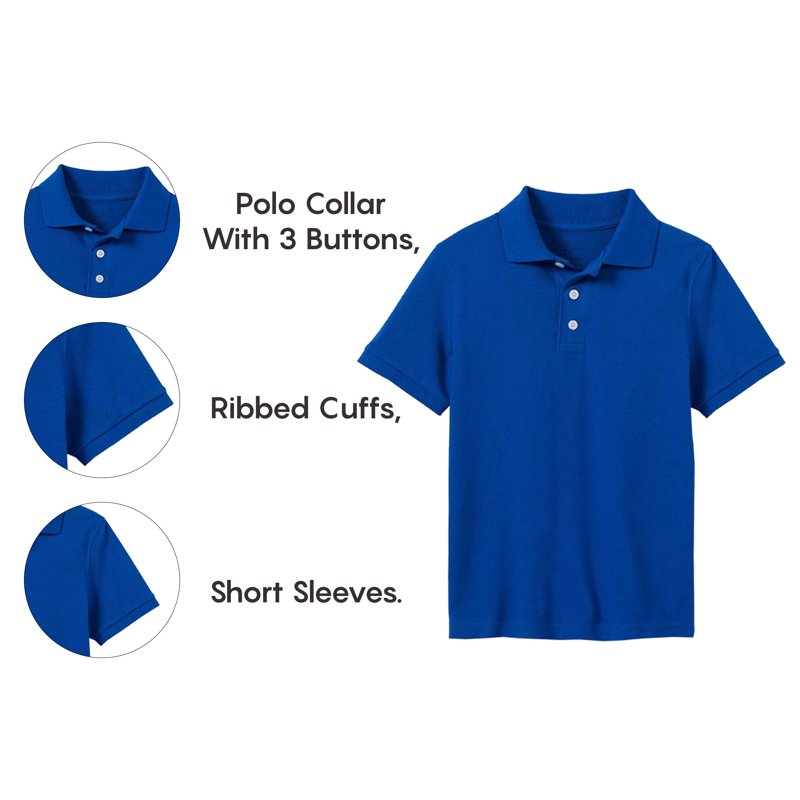 Galaxy By Harvic Boys School Uniform Polo (Little Boys & Big Boys)