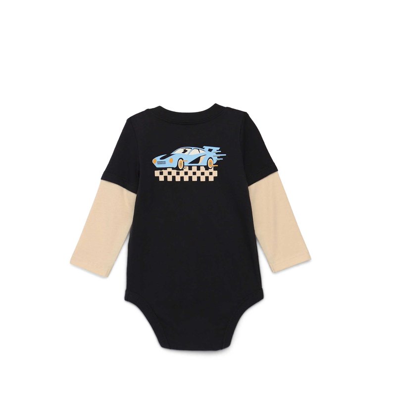 Garanimals Baby Boy Layered Look Bodysuit With Long Sleeves Sizes 0M-24M