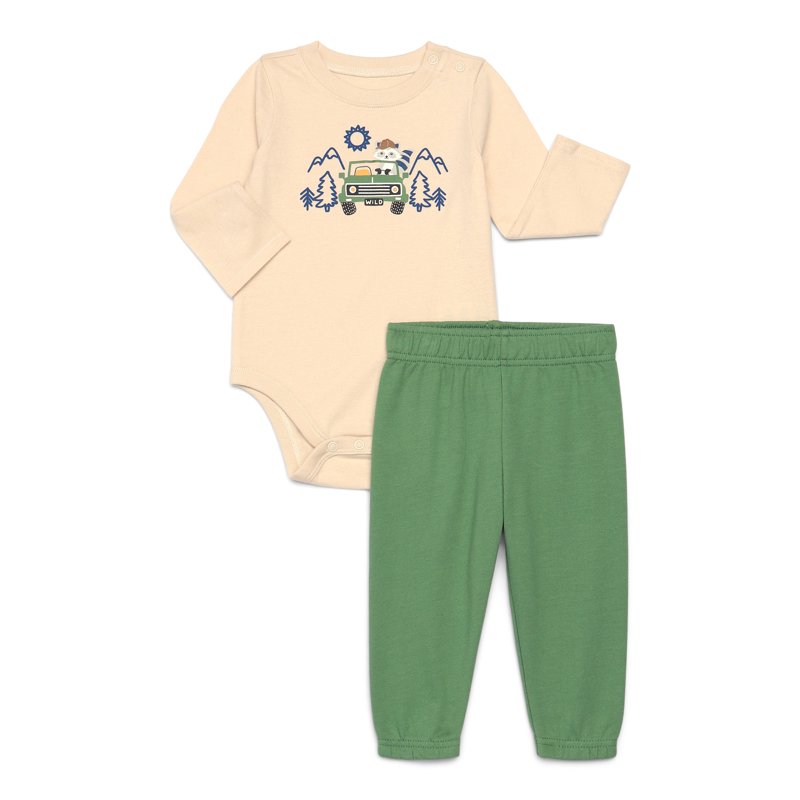 Garanimals Baby Boys Mix And Match Bodysuits And Joggers Kid-Pack 6-Piece Sizes 0M-24M