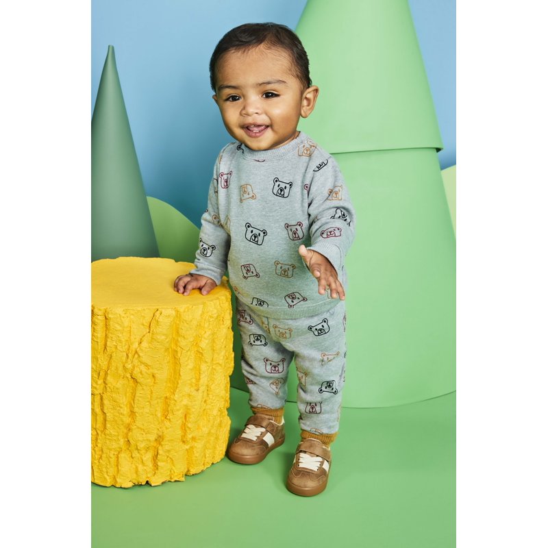 Garanimals Baby Boys Printed Fleece Sweatshirt With Long Sleeves Sizes 6-24 Months