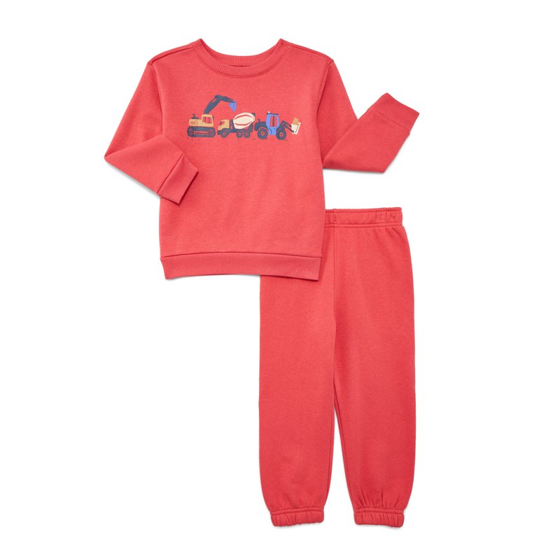 Garanimals Toddler Boy 4-Piece Fleece Sweatshirt & Jogger Outfit Set Sizes 18M-5T