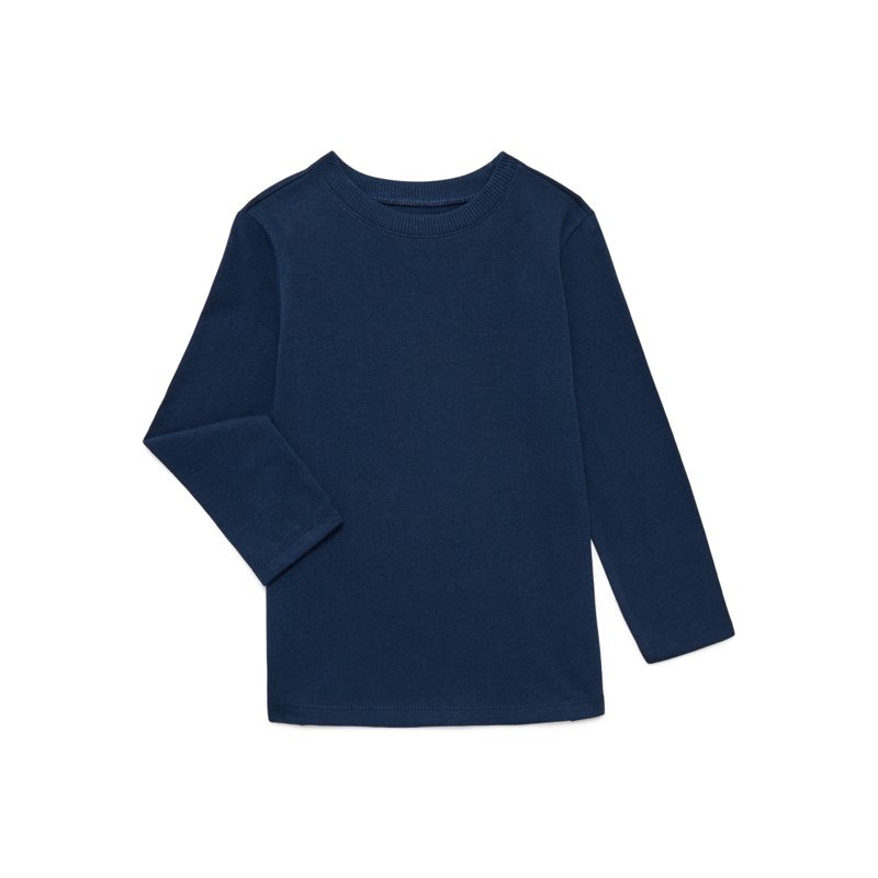 Garanimals Toddler Boy Long Sleeve Brushed Jersey Solid T-Shirt Sizes 18M-5T