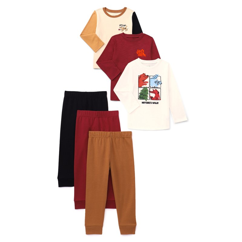 Garanimals Toddler Boy Mix and Match 6-Piece Outfits Kid-Pack Sizes 18M-5T