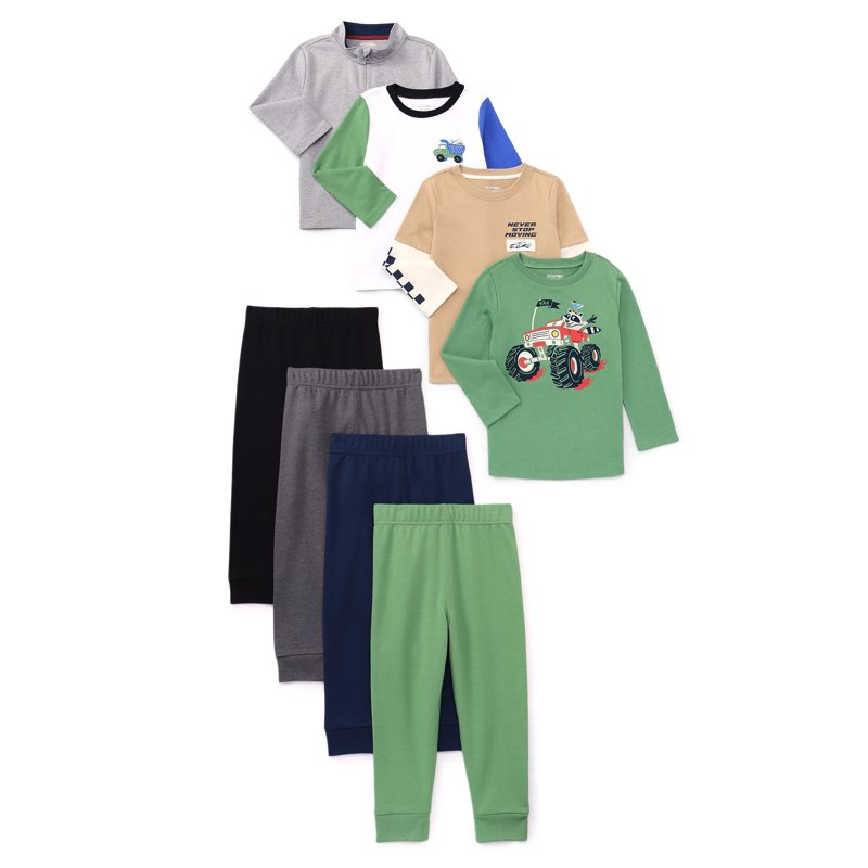 Garanimals Toddler Boy Mix and Match 8-Piece Outfits Kid-Pack Sizes 18M-5T