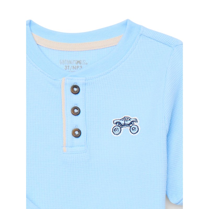 Garanimals Toddler Boys Waffle Henley Top And Twill Joggers Outfit Set 2-Piece Sizes 18M-5T