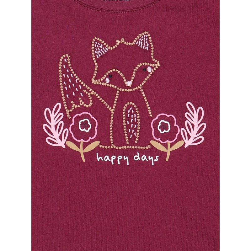 Garanimals Toddler Girl Long Gathered Sleeve Graphic Top Sizes 18M-5T