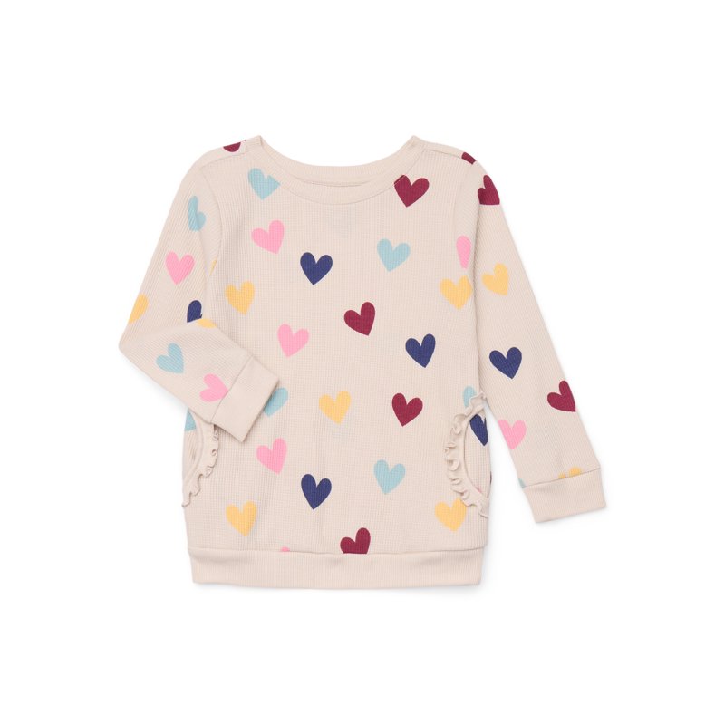 Garanimals Toddler Girl Long Sleeve Thermal Printed Top Sizes 18M-5T