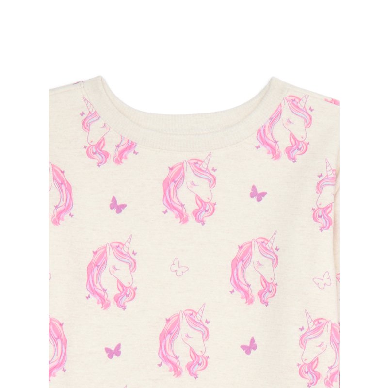 Garanimals Toddler Girl Printed Fleece Sweatshirt With Long Sleeves Sizes 2T-5T